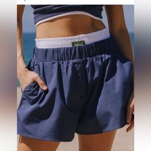 Daily Drills navy poplin boxer shorts NWT!